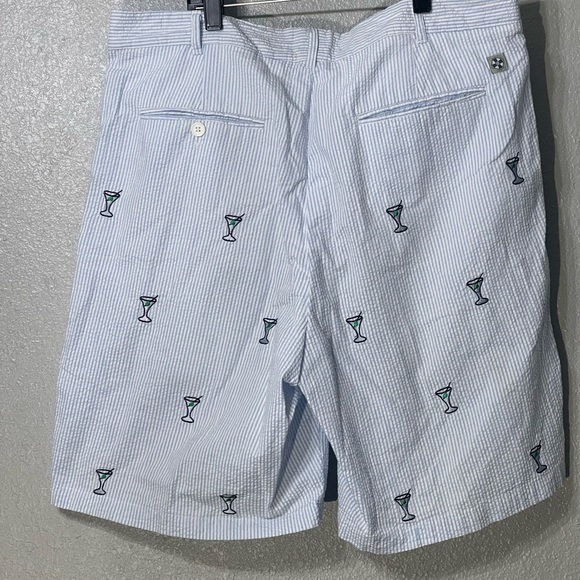 CAstaway CISCO EMBROIDERED SHORT BLUE SEERSUCKER WITH MARTINI - Size 36 - Picture 6 of 6